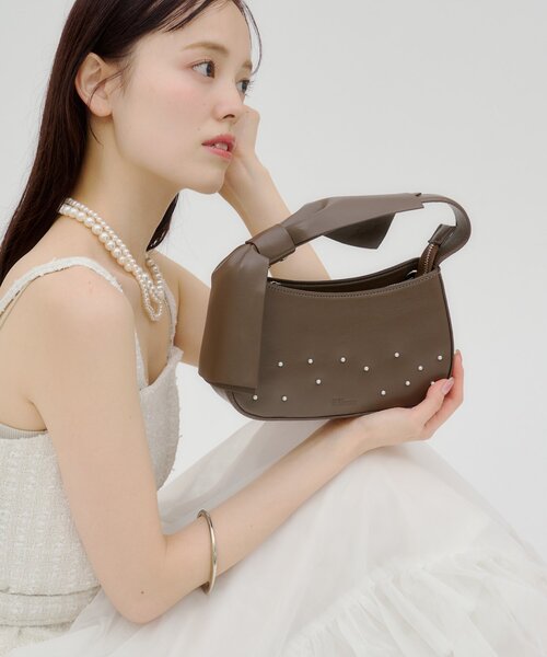 mystic(ミスティック)の「【lilium by lily】リボンパール2wayBAG(トートバッグ・レディース・ブラック/ブラウン・ONE SIZE)」の22枚目の写真