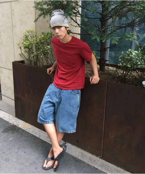 ANGLAN(アングラン)の「Denim Baggy Half Pants - Washed Blue(デニムパンツ・メンズ・その他・1/2)」の9枚目の写真