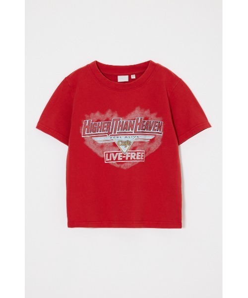 MOUSSY(マウジー)の「COMPACT ROCK Tシャツ(Tシャツ/カットソー・レディース・ライトブラック/ホワイト/レッド・FREE)」の1枚目の写真
