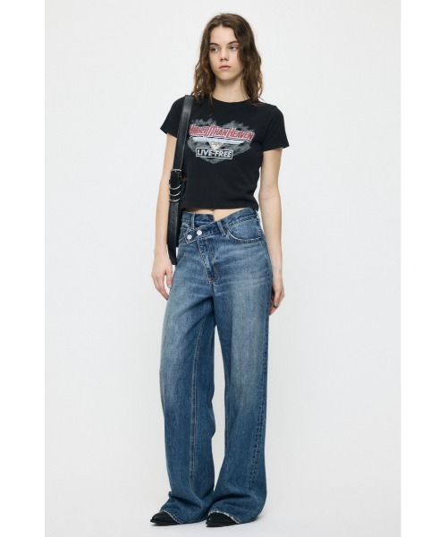 MOUSSY(マウジー)の「COMPACT ROCK Tシャツ(Tシャツ/カットソー・レディース・ライトブラック/ホワイト/レッド・FREE)」の5枚目の写真