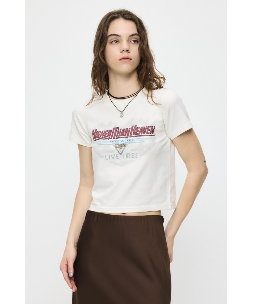 MOUSSY(マウジー)の「COMPACT ROCK Tシャツ(Tシャツ/カットソー・レディース・ライトブラック/ホワイト/レッド・FREE)」の13枚目の写真