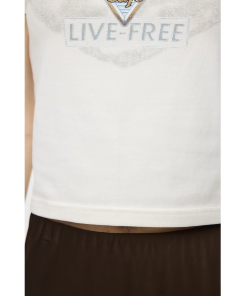 MOUSSY(マウジー)の「COMPACT ROCK Tシャツ(Tシャツ/カットソー・レディース・ライトブラック/ホワイト/レッド・FREE)」の19枚目の写真