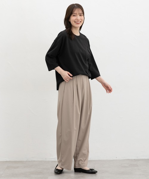 Honeys(ハニーズ)の「【UVカット】コットン7分袖Tシャツ(Tシャツ/カットソー・レディース・杢グレー/ピンク系その他2/ブラウン系その他2/グリーン系その他2/ブルー系その他3/ブラック・S/M/LL/L)」の8枚目の写真