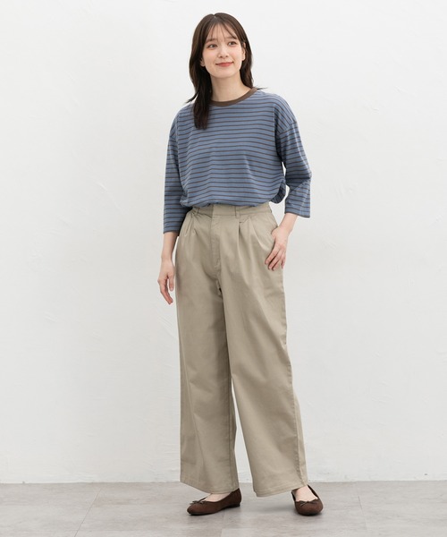 Honeys(ハニーズ)の「【UVカット】コットン7分袖Tシャツ(Tシャツ/カットソー・レディース・杢グレー/ピンク系その他2/ブラウン系その他2/グリーン系その他2/ブルー系その他3/ブラック・S/M/LL/L)」の10枚目の写真