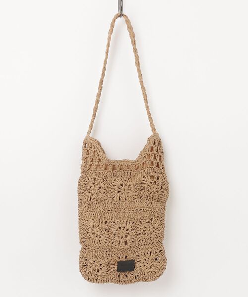 MAISON mou（メゾンムー）の「【Swaraj/スワラージ】手編みペーパーラフィアBAG（ショルダーバッグ・レディース・ブラック/ベージュ/ホワイト・FREE）」の3枚目の写真