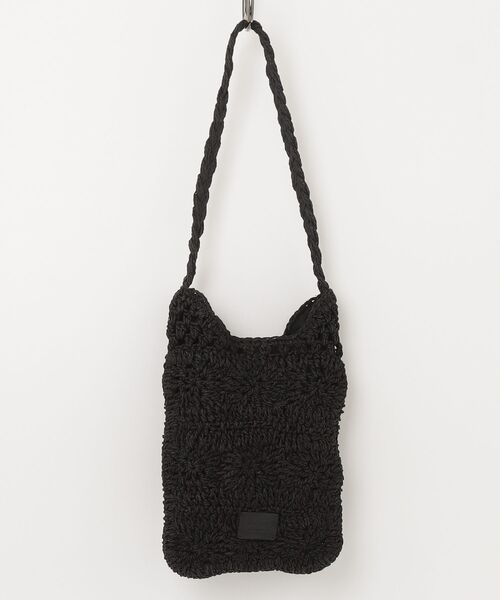 MAISON mou（メゾンムー）の「【Swaraj/スワラージ】手編みペーパーラフィアBAG（ショルダーバッグ・レディース・ブラック/ベージュ/ホワイト・FREE）」の2枚目の写真