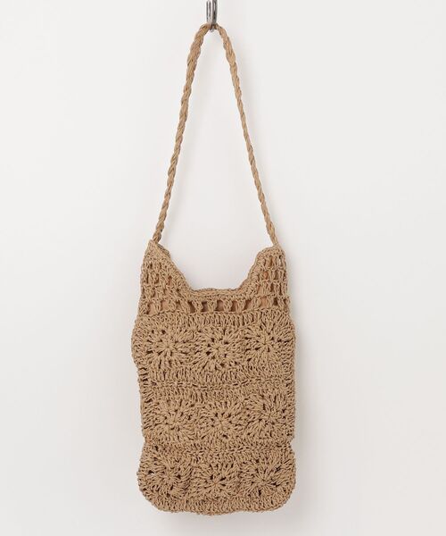 MAISON mou（メゾンムー）の「【Swaraj/スワラージ】手編みペーパーラフィアBAG（ショルダーバッグ・レディース・ブラック/ベージュ/ホワイト・FREE）」の4枚目の写真
