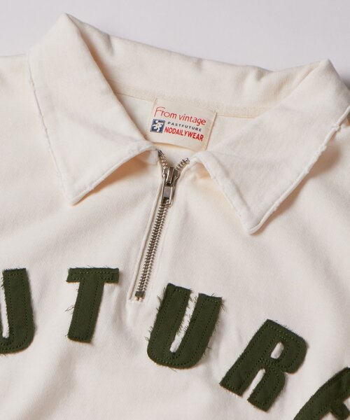 WHO'S WHO gallery(フーズフーギャラリー)の「【FromVintage】 ハーフジップS/Sスウェット(スウェット・レディース・ブラック/オフホワイト・FREE)」の11枚目の写真