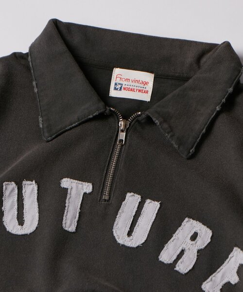 WHO'S WHO gallery(フーズフーギャラリー)の「【FromVintage】 ハーフジップS/Sスウェット(スウェット・レディース・ブラック/オフホワイト・FREE)」の7枚目の写真