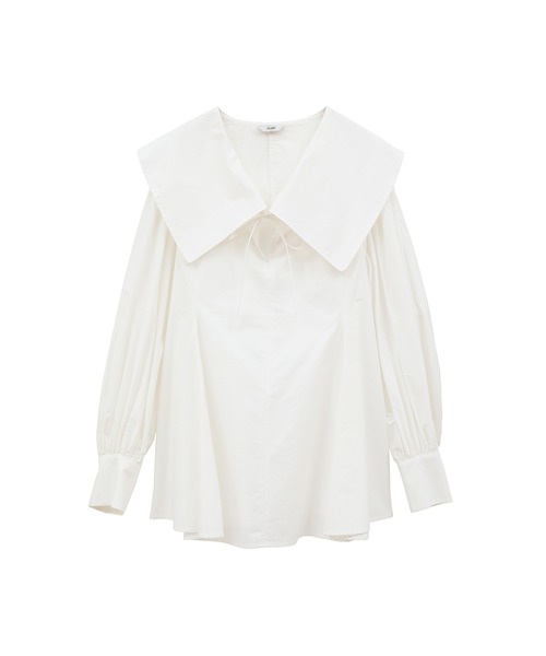 セール】【CLANE/クラネ】BIG COLLAR DRAWSTRING BLOUSE/ビッグカラー 