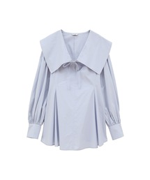 CLANE(�N���l)�́yCLANE/�N���l�zBIG COLLAR DRAWSTRING BLOUSE/�r�b�O�J���[�h���[�X�g�����O�u���E�X(�V���c/�u���E�X)