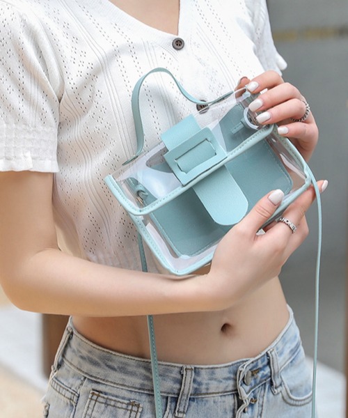 VIBGYOR(ヴィブジョー)の「oshipic/推し活 ぬいぐるみ クリアバッグ ショルダーバッグ 痛バッグ 推しぬい ぬいポーチ ミニバッグ S0055(ショルダーバッグ・レディース・ライトブルー/ブラック/ブルー・FREE)」の12枚目の写真