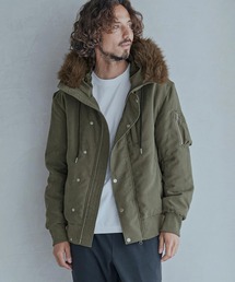 mj11742-Peach Skin Faux Fur Hooded Blouson ファーフードブルゾン(MGN-263-011)