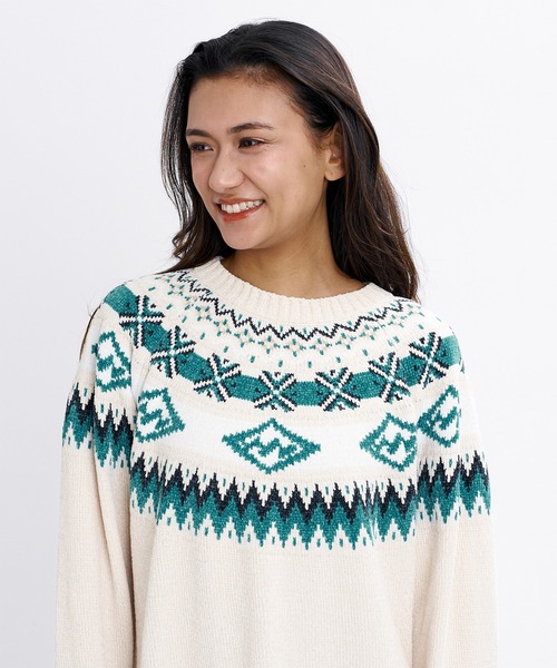BILLABONG(ビラボン)の「BILLABONG/ビラボン ワンピース BG014353(ワンピース・レディース・アイボリー/ブラウン・M)」の4枚目の写真