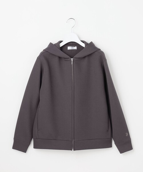 J.PRESS Ladies(J.プレス レディス)の「【季節の変わり目に】ダンボールジャージー ジップアップ パーカー(パーカー・レディース・グレー系/パープル系/ライトグレー系・SMALL)」の14枚目の写真