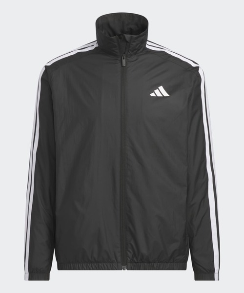 adidas(アディダス)の「マストハブ スリーストライプス 起毛トリコット素材の裏地 ウインドジャケット / アディダス adidas(ジャージ・メンズ・ブラック・XX-LARGE/3XL/LARGE/MEDIUM/SMALL/X-LARGE/X-SMALL)」の4枚目の写真