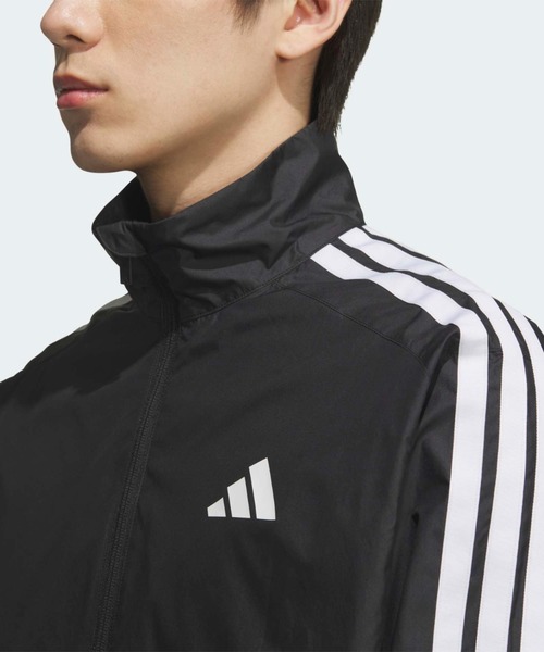 adidas(アディダス)の「マストハブ スリーストライプス 起毛トリコット素材の裏地 ウインドジャケット / アディダス adidas(ジャージ・メンズ・ブラック・XX-LARGE/3XL/LARGE/MEDIUM/SMALL/X-LARGE/X-SMALL)」の5枚目の写真