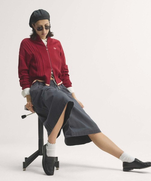 adidas（アディダス）の「ファイヤーバード ケーブルニットトラックトップ / ジャージ / トラックジャケット / アディダスオリジナルス adidas Originals（ジャージ・レディース・レッド・XX-LARGE/LARGE/MEDIUM/SMALL/X-LARGE/X-SMALL）」の8枚目の写真