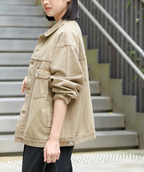 JOURNAL STANDARD relume(ジャーナルスタンダード レリューム)の「《追加2 / 新色》デニムトラッカージャケット(デニムジャケット・レディース・ベージュ・FREE)」の15枚目の写真