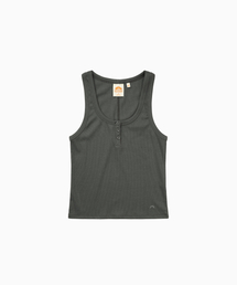 HS Henley Neck Sleeveless(W)_Charcoal