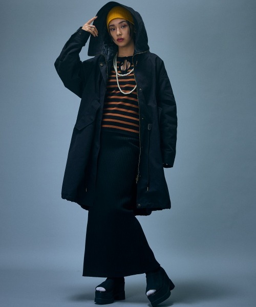 GEVS.（ジェイヴィス）の「モッズコート＜大きいサイズ有＞GEVS.（ダッフルコート・レディース・ブラック/カーキ・L/M/5L/4L/3L/LL）」の3枚目の写真