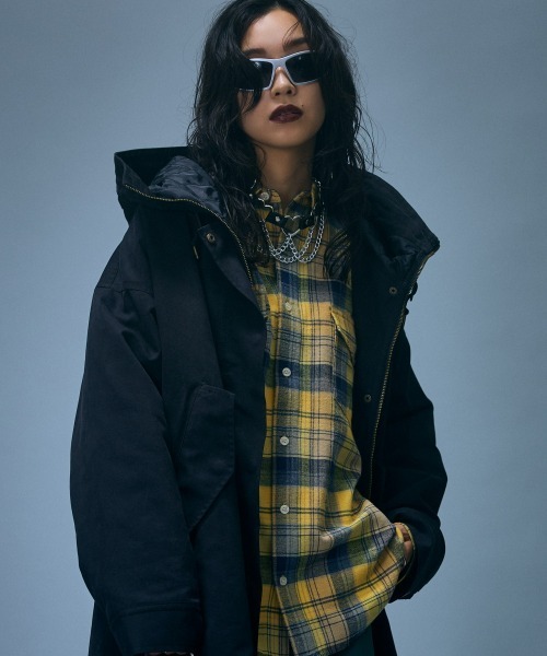 GEVS.（ジェイヴィス）の「モッズコート＜大きいサイズ有＞GEVS.（ダッフルコート・レディース・ブラック/カーキ・L/M/5L/4L/3L/LL）」の9枚目の写真