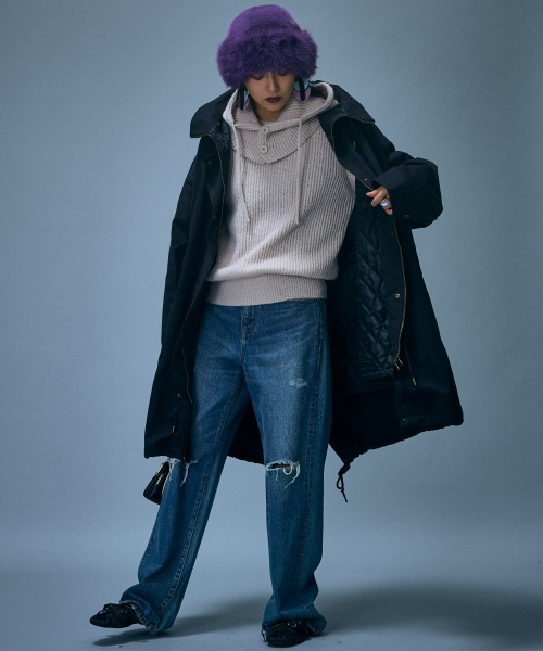 GEVS.（ジェイヴィス）の「モッズコート＜大きいサイズ有＞GEVS.（ダッフルコート・レディース・ブラック/カーキ・L/M/5L/4L/3L/LL）」の11枚目の写真