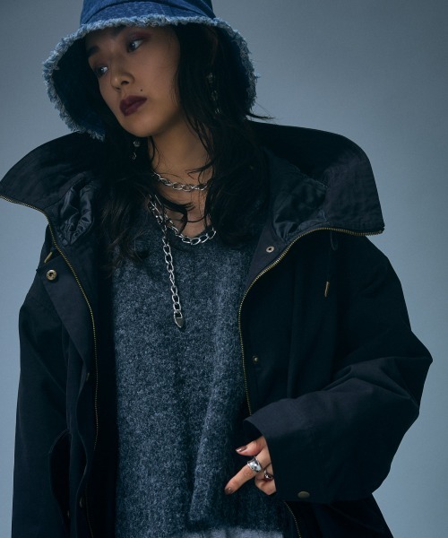 GEVS.（ジェイヴィス）の「モッズコート＜大きいサイズ有＞GEVS.（ダッフルコート・レディース・ブラック/カーキ・L/M/5L/4L/3L/LL）」の16枚目の写真