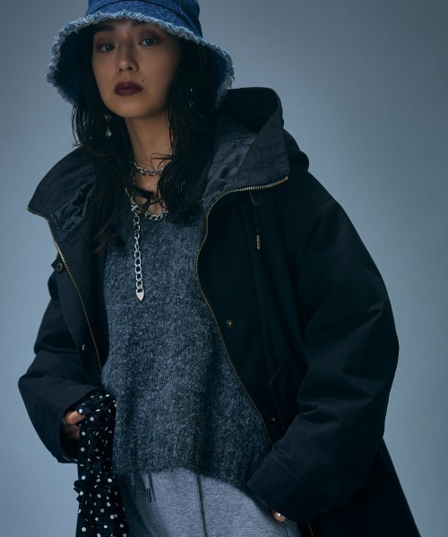 GEVS.（ジェイヴィス）の「モッズコート＜大きいサイズ有＞GEVS.（ダッフルコート・レディース・ブラック/カーキ・L/M/5L/4L/3L/LL）」の17枚目の写真