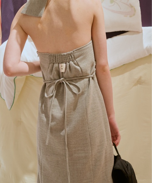 common gull products.(コモンガルプロダクツ)の「九月未満ワンピース(ワンピース・レディース・チャコール/グレー系/ライム・SMALL/MEDIUM)」の15枚目の写真