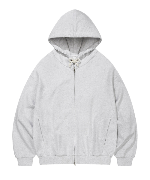 KANEITEI(カネイテイ)の「MINIMAL OVER FIT HOODIE ZIP-UP (WHITE MELANGE)(パーカー・レディース・ホワイト・X-LARGE/MEDIUM/LARGE)」の1枚目の写真