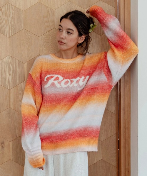 ROXY(ロキシー)の「ROXY WISH UPON クルーネックロゴニットセーター 【2026年秋冬モデル】/ロキシー(ニット/セーター・レディース・ブルー/ブラック/オレンジ・SMALL/MEDIUM/LARGE)」の3枚目の写真