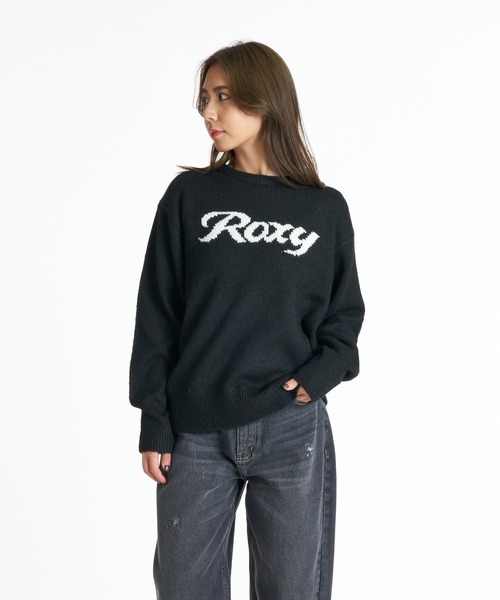 ROXY(ロキシー)の「ROXY WISH UPON クルーネックロゴニットセーター 【2026年秋冬モデル】/ロキシー(ニット/セーター・レディース・ブルー/ブラック/オレンジ・SMALL/MEDIUM/LARGE)」の5枚目の写真