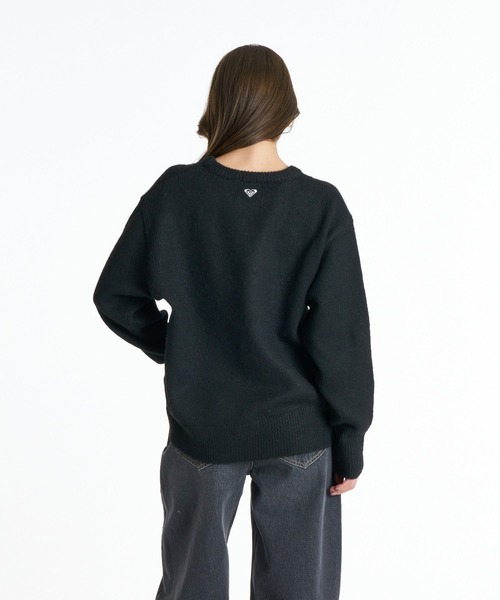 ROXY(ロキシー)の「ROXY WISH UPON クルーネックロゴニットセーター 【2026年秋冬モデル】/ロキシー(ニット/セーター・レディース・ブルー/ブラック/オレンジ・SMALL/MEDIUM/LARGE)」の6枚目の写真