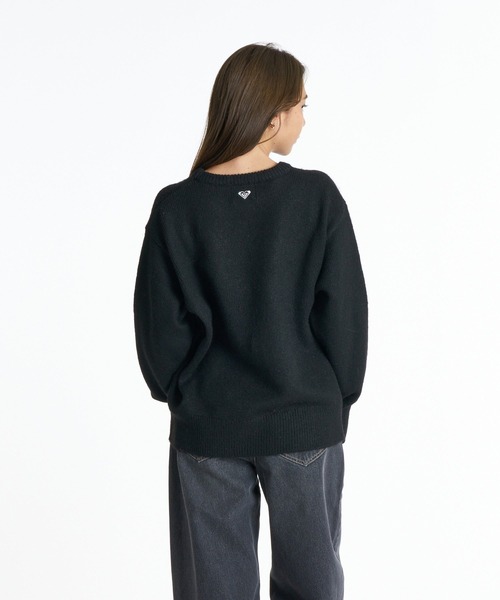 ROXY(ロキシー)の「ROXY WISH UPON クルーネックロゴニットセーター 【2026年秋冬モデル】/ロキシー(ニット/セーター・レディース・ブルー/ブラック/オレンジ・SMALL/MEDIUM/LARGE)」の7枚目の写真