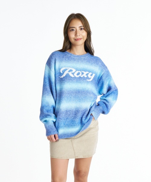 ROXY(ロキシー)の「ROXY WISH UPON クルーネックロゴニットセーター 【2026年秋冬モデル】/ロキシー(ニット/セーター・レディース・ブルー/ブラック/オレンジ・SMALL/MEDIUM/LARGE)」の8枚目の写真