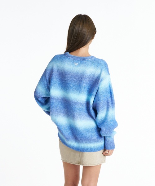 ROXY(ロキシー)の「ROXY WISH UPON クルーネックロゴニットセーター 【2026年秋冬モデル】/ロキシー(ニット/セーター・レディース・ブルー/ブラック/オレンジ・SMALL/MEDIUM/LARGE)」の9枚目の写真