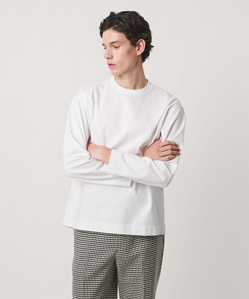 UNITED ARROWS（ユナイテッドアローズ）の「ポンチ ロングスリーブ Tシャツ デオドラント 抗菌防臭 接触冷感（Tシャツ/カットソー・メンズ・ブラック/ホワイト・S/M/L/XL）」の2枚目の写真