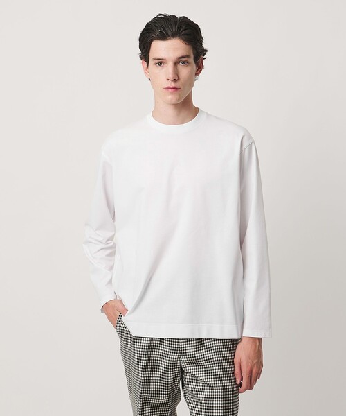UNITED ARROWS（ユナイテッドアローズ）の「ポンチ ロングスリーブ Tシャツ デオドラント 抗菌防臭 接触冷感（Tシャツ/カットソー・メンズ・ブラック/ホワイト・S/M/L/XL）」の3枚目の写真