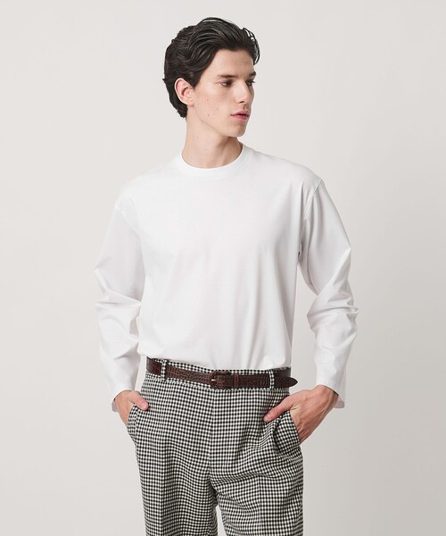 UNITED ARROWS（ユナイテッドアローズ）の「ポンチ ロングスリーブ Tシャツ デオドラント 抗菌防臭 接触冷感（Tシャツ/カットソー・メンズ・ブラック/ホワイト・S/M/L/XL）」の4枚目の写真