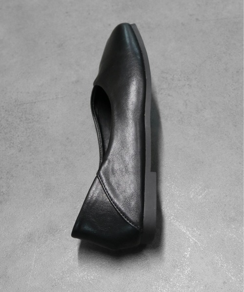 THE CELL.(ザセルドット)の「アシンメトリーシーム スクエアトゥ バブーシュ ASYMMETRIC SEAM SQUARE TOE BABOUCHE(その他シューズ・レディース・ブラウン/ブラック・39/35/37)」の6枚目の写真