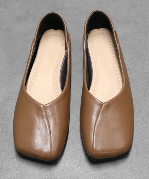 THE CELL.(ザセルドット)の「アシンメトリーシーム スクエアトゥ バブーシュ ASYMMETRIC SEAM SQUARE TOE BABOUCHE(その他シューズ・レディース・ブラウン/ブラック・39/35/37)」の8枚目の写真