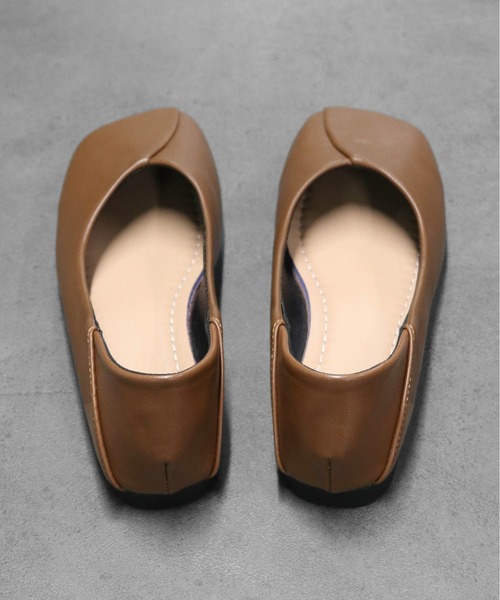THE CELL.(ザセルドット)の「アシンメトリーシーム スクエアトゥ バブーシュ ASYMMETRIC SEAM SQUARE TOE BABOUCHE(その他シューズ・レディース・ブラウン/ブラック・39/35/37)」の13枚目の写真