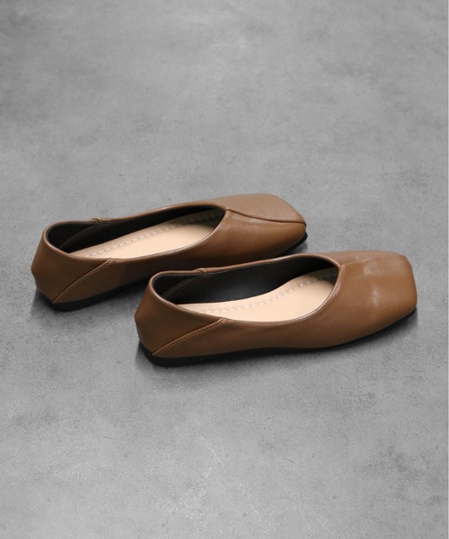 THE CELL.(ザセルドット)の「アシンメトリーシーム スクエアトゥ バブーシュ ASYMMETRIC SEAM SQUARE TOE BABOUCHE(その他シューズ・レディース・ブラウン/ブラック・39/35/37)」の9枚目の写真