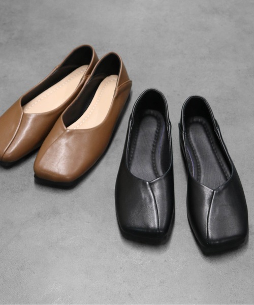 THE CELL.(ザセルドット)の「アシンメトリーシーム スクエアトゥ バブーシュ ASYMMETRIC SEAM SQUARE TOE BABOUCHE(その他シューズ・レディース・ブラウン/ブラック・39/35/37)」の14枚目の写真