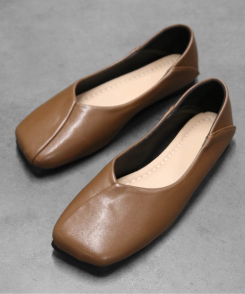 THE CELL.(ザセルドット)の「アシンメトリーシーム スクエアトゥ バブーシュ ASYMMETRIC SEAM SQUARE TOE BABOUCHE(その他シューズ・レディース・ブラウン/ブラック・39/35/37)」の17枚目の写真