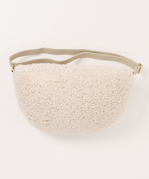 andrea cardone(アンドレアカルドネ)の「【ANDREA CARDONE】ボア ショルダーバッグ(Q66360)(ショルダーバッグ・レディース・ライトブラウン/アイボリー/グレー・ALL)」の4枚目の写真