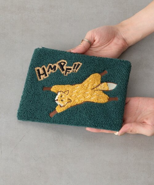 BIRTHDAY BAR(バースデイバー)の「animal sagara embroidery pouch サガラ刺繍ポーチ(ポーチ・レディース・ネイビー/グリーン・0)」の11枚目の写真