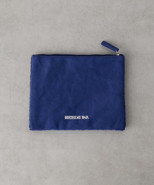 BIRTHDAY BAR(バースデイバー)の「animal sagara embroidery pouch サガラ刺繍ポーチ(ポーチ・レディース・ネイビー/グリーン・0)」の7枚目の写真