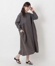 布帛切替カットソーワンピース
